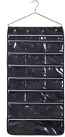 👜 black oxford hanging jewelry organizer with zipper hanger - misslo 44 pockets логотип