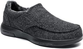 img 4 attached to 👞 Winter Moccasin Men's Loafers Slippers for Outdoor Activities and Slip-Ons