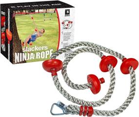 img 4 attached to B4Adventure NinjaLine Ninja Climbing Rope with Foot Holds, Assorted Color, 8' - Enhance Your Ninja Skills with this Versatile Climbing Rope!