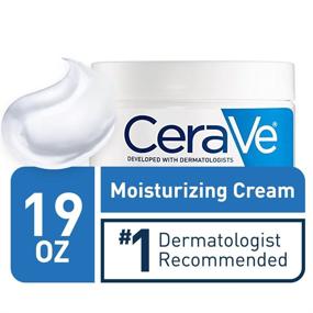 img 3 attached to 💧 CeraVe Moisturizing Cream: Hyaluronic Acid and Ceramides for Dry Skin, 19 Oz – Fragrance Free