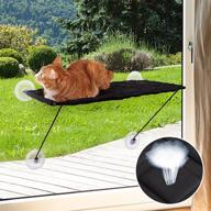 enkrio cat window hammocks: premium metal frame perch with powerful 🐱 suction cups - perfect window bed seat shelf for large indoor cats logo