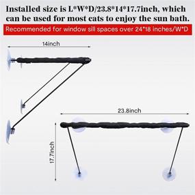 img 3 attached to Enkrio Cat Window Hammocks: Premium Metal Frame Perch with Powerful 🐱 Suction Cups - Perfect Window Bed Seat Shelf for Large Indoor Cats