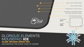 img 3 attached to 🖱️ Glorious Elements Mouse Pad - Extra Large Glass Infused Cloth Mousepad for Speed Gaming - 15x17 inches (ICE) - Boost Your Gaming Performance!