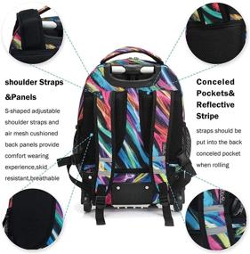 img 2 attached to 🎒 Tilami Rolling Backpack Laptop 18 inch: Convenient & Stylish with Bonus Lunch Bag