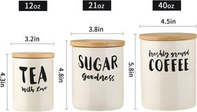 img 3 attached to 🍶 Hasense Ceramic Food Storage Jar Set of 3: Stackable Canisters with Lid, Seal Ring - Ideal for Coffee, Sugar, Tea, Salt, Cookies and More (White)