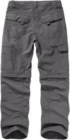 img 3 attached to Quick-Dry Stretch Bottoms for Boys: Ideal Camping & Outdoor Adventures in Army Style