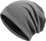 🧢 stylish lvaiz women's knitted beanie: slouchy waffle skullcap for men – stretchy thin acrylic hat logo