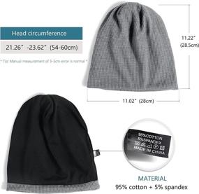 img 2 attached to 🧢 Stylish Lvaiz Women's Knitted Beanie: Slouchy Waffle Skullcap for Men – Stretchy Thin Acrylic Hat