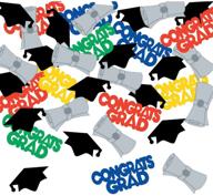 🎓 multicolored metallic diploma confetti by creative converting (50169) – one size logo