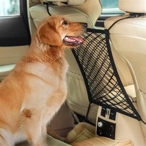 img 2 attached to 🐾 Rfazunly Car Seat Net Organizer: Convenient Backseat Dog Barrier, Cargo Storage, Tissue Holder, and Pet Disturb Stopper – Ideal for Obstacle-Free Vehicle Travel