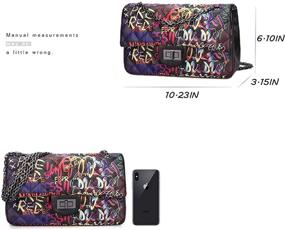 img 1 attached to 👜 Wxnow Graffiti Crossbody Shoulder Handbags for Women - Handbags & Wallets for Shoulder Bags