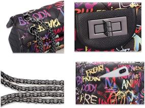 img 2 attached to 👜 Wxnow Graffiti Crossbody Shoulder Handbags for Women - Handbags & Wallets for Shoulder Bags