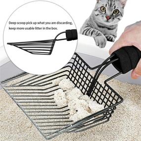 img 2 attached to 🐱 BasicForm Fast Sifting Cat Litter Scoop – High-quality Stainless Steel Scooper with Deep Shovel and Comfy Foam Handle
