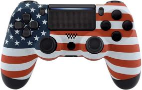 img 1 attached to Show Your Patriotism with the USA Flag Wireless Custom Controller for Playstation 4 PS4