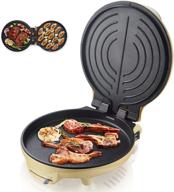 🐻 bear 11.8'' electric round griddle nonstick - extra large 2-in-1 frying pan and indoor grill with temperature control - smokeless, foldable, and versatile 1500w electric skillet for breakfast, lunch, panini, crepe & pizza maker логотип