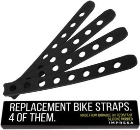 img 4 attached to Set of 4 Rubber Straps for Thule 534 Bike Rack Cradle - Replacement Accessories for Enhanced Performance