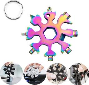 img 4 attached to Snowflake Stainless Multitools Opener Screwdriver Wrench Colorful