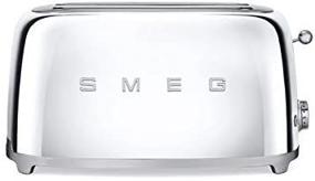 img 1 attached to 🍞 Chrome Smeg TSF02SSUS Retro Style Aesthetic 4 Slice Toaster – 50's Design