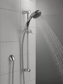 img 3 attached to 🚿 Chrome 57014 Delta Faucet 3-Spray Touch-Clean Wall-Mount Slide Bar Hand Held Shower with Hose