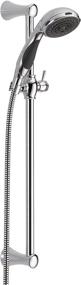 img 4 attached to 🚿 Chrome 57014 Delta Faucet 3-Spray Touch-Clean Wall-Mount Slide Bar Hand Held Shower with Hose