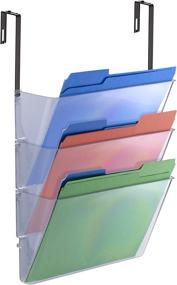 img 4 attached to 📁 Officemate Clear Letter Size Wall File with Hanger Set - Pack of 3 (21446)