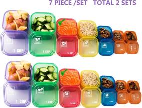 img 2 attached to 🍽️ Efficient 21 Day Portion Control Container Kit - 14 Pieces for Optimal Results