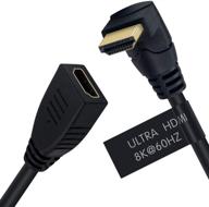 🔌 poyiccot 8k hdmi-продлитель кабель: сверхвысокая скорость передачи 8k 60гц, 4k 120гц, 3d ultra hdr hdmi-продлитель кабель, 2 фута (m/f вверх) логотип