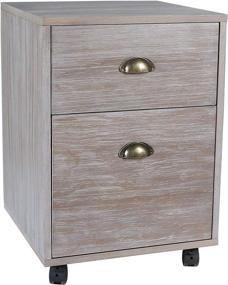 img 4 attached to 🗄️ Stone & Beam 2-Drawer Rolling File Cabinet: Stylish Storage Solution in Weathered Gray Finish