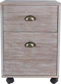 img 3 attached to 🗄️ Stone & Beam 2-Drawer Rolling File Cabinet: Stylish Storage Solution in Weathered Gray Finish