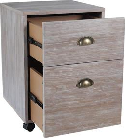 img 2 attached to 🗄️ Stone & Beam 2-Drawer Rolling File Cabinet: Stylish Storage Solution in Weathered Gray Finish