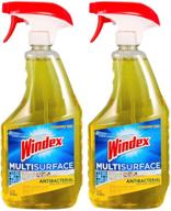 🧼 windex economy size antibacterial multi-surface cleaner, 32 oz-2 pack: affordable & effective cleaning solution logo