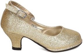 img 3 attached to Sparkling Little Angel Glitter Leatherette Rhinestone Girls' Shoes: Dazzle with Style!