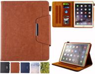 📱 jzcreater folio stand wallet case for ipad mini 1/2/3/4/5- auto sleep/wake, brown" logo