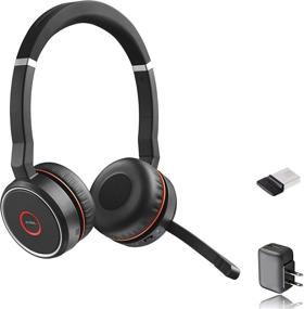 img 4 attached to 🎧 Jabra Evolve 75 UC Bundle Bluetooth Headset with Active Environmental Canceling - Wall Charger, USB Dongle - Voice and Video Apps Compatible: Zoom, Webex, Meet, Softphones, Smartphones, Mac