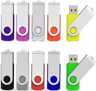 💽 8gb usb flash drive by aiibe, colorful 8g memory stick thumbdrives (mixed colors: black, blue, red, green, orange, white, yellow, pink, purple, silver) logo