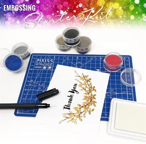 img 1 attached to 🎨 Crafters' Dream: Complete Embossing Kit with Clear Embossing Pen, Ink Pad, and 8X 10ml Embossing Powders