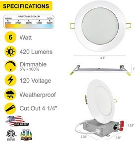 img 3 attached to NUWATT Downlight Dimmable Ceiling Recessed Lighting & Ceiling Fans for Ceiling Lights