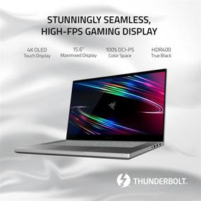 img 1 attached to 💻 Razer Blade 15 Base Gaming Laptop 2020: Intel Core i7-10750H, RTX 2070 Max-Q, 15.6" 4K OLED, 16GB RAM, 512GB SSD, CNC Aluminum, Chroma RGB, Thunderbolt 3, Creator Ready, Mercury White