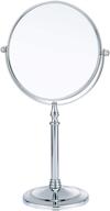 💄 enhance your vanity experience with the makeup mirror, magnifying mirror 1/20x: large tabletop two-sided swivel vanity mirror, chrome finish style 1-8 inches logo