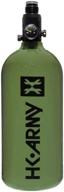 hk army paintball aluminum hpa tank - 48/3000 - olive blue: high-performance regulator included! logo