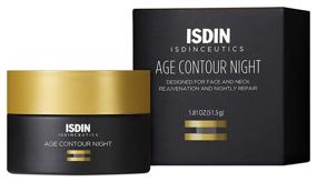 img 4 attached to ISDIN Age Contour Night Cream: 🌙 Rejuvenate Face and Neck with Melatonin & Peptides