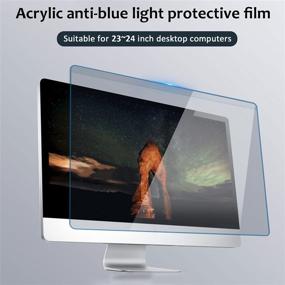 img 3 attached to Enhance Your Visual Comfort with a Hanging Type 23-24 inch Blue Light Blocking Screen Protector Panel for LED PC Widescreen Monitors