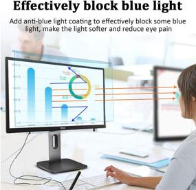 img 2 attached to Enhance Your Visual Comfort with a Hanging Type 23-24 inch Blue Light Blocking Screen Protector Panel for LED PC Widescreen Monitors