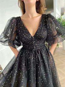 img 1 attached to LINGLINGDING Sparkle Dresses Sleeves Evening Women's Clothing