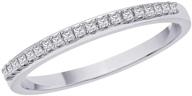 💍 katarina sterling silver stackable ring: princess cut diamond anniversary wedding band (1/10 cttw, h-i color, i2-i3 clarity) – elegant & timeless logo