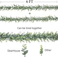 дорогой дом, фальшивая гирлянда из эвкалипта: 2 пакета искусственных лоз для свадебного задника, арки, декора стены - уф-защищенная внутренняя и наружная зелень. логотип