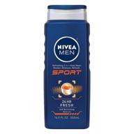 💪 nivea men sport body wash - 16.9 fl. oz. bottle: energizing cleansing for active men logo