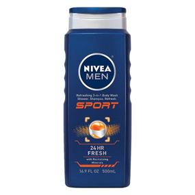 img 4 attached to 💪 NIVEA MEN Sport Body Wash - 16.9 fl. oz. Bottle: Energizing cleansing for active men