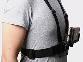 img 1 attached to Hands-Free Oyster-Mount Phone Chest Strap for iPhone/Smartphone – Securely Mount Your Device for Maximum Convenience