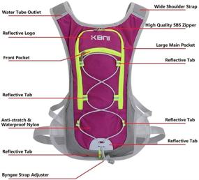 img 2 attached to 💦 Stay Hydrated on the Go: KBNI Hydration Backpack with 2L Water Bladder for Outdoor Running, Hiking, Camping, Skiing, and Cycling - Ideal for Women, Men, and Kids